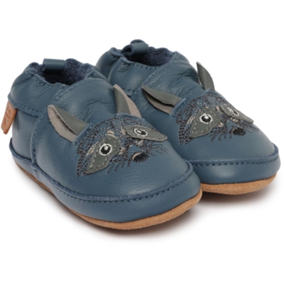 Læder Slipper - 3D - ORION BLUE - 0-6M