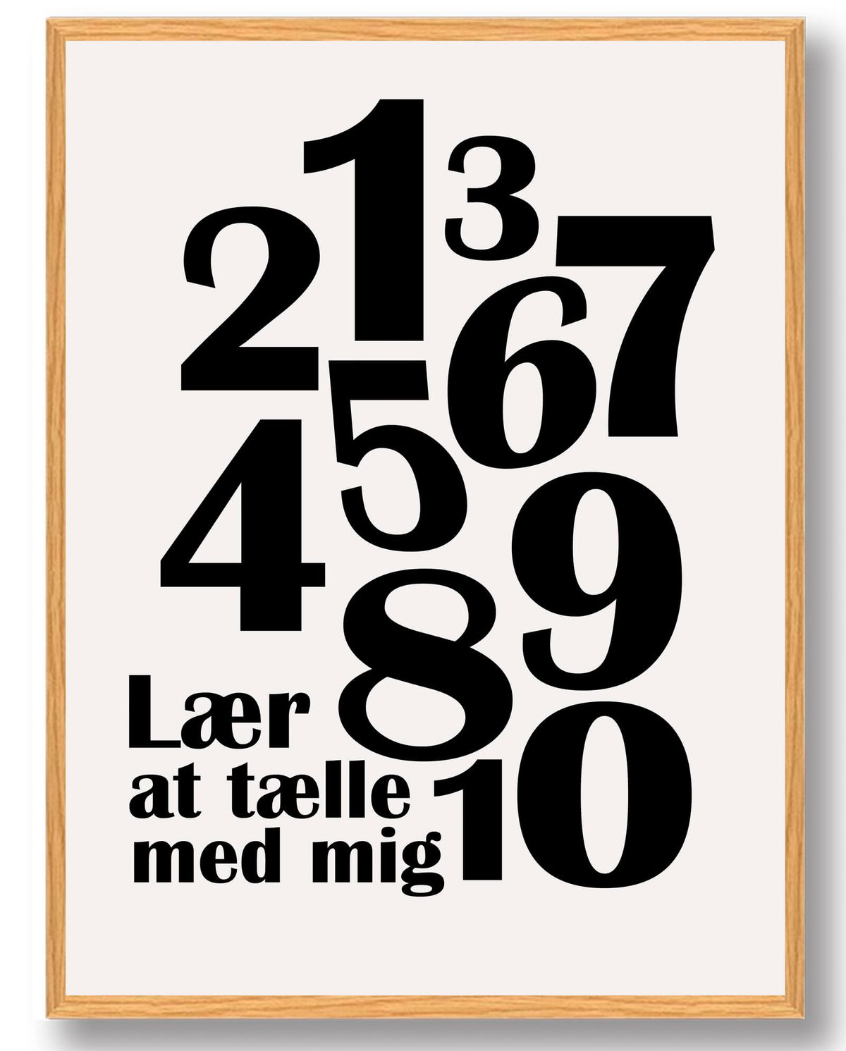 Lær at tælle med mig - plakat (Størrelse: L - 50x70cm (B2))