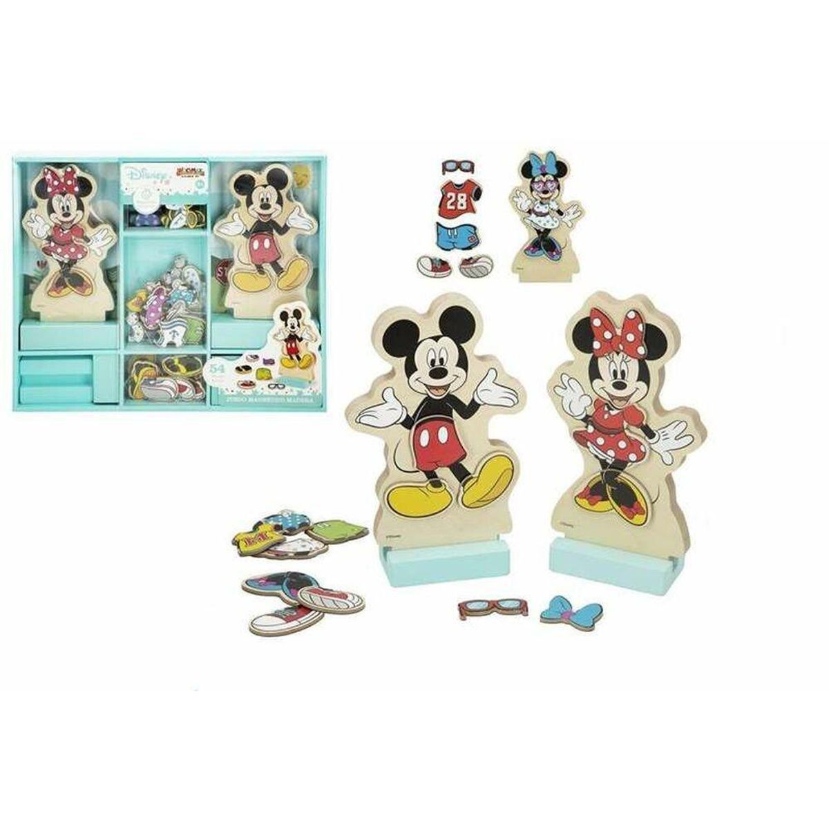 Lærerigt Spil Disney Magnetisk Tøj 54 Dele 34 x 28 cm Træ