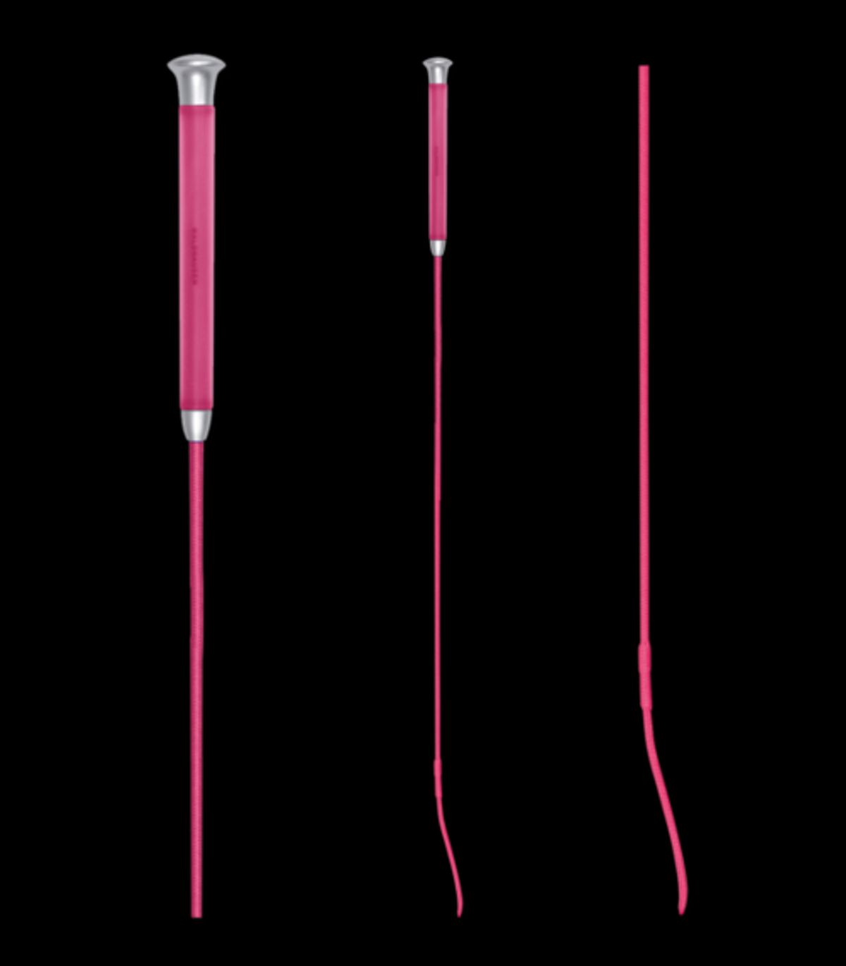 Løbspisk med gel håndtag - 100 cm. - Sort