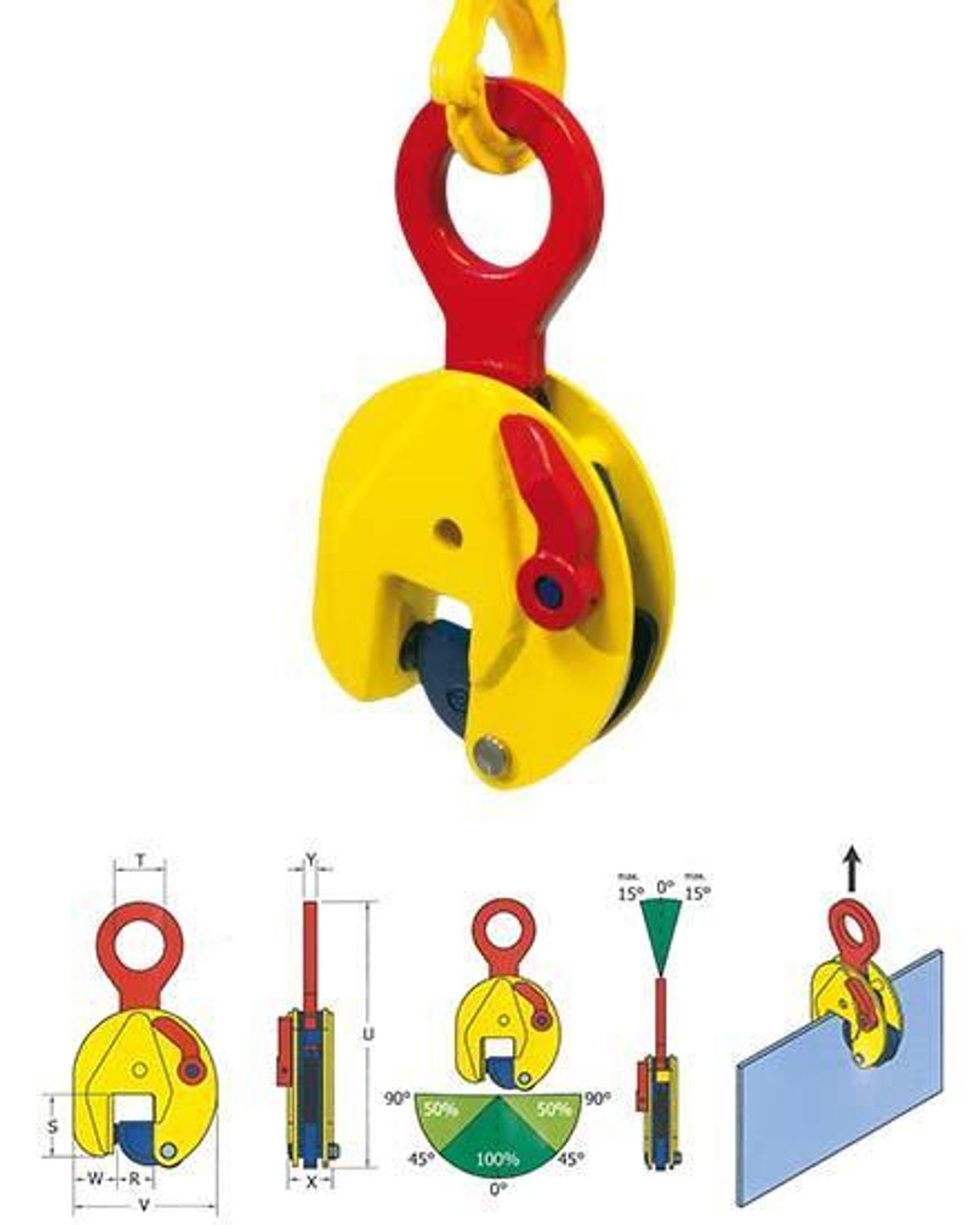 Løfteklo, Vertikal, Terrier Type: 0.75 TS (750 kg)