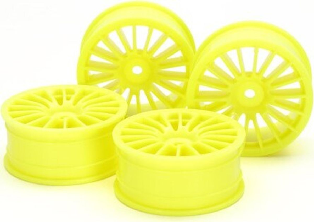 M-n 18-spoke Wheels (24mm, Offset 0) (yellow) 4pcs - 54852 - Tamiya