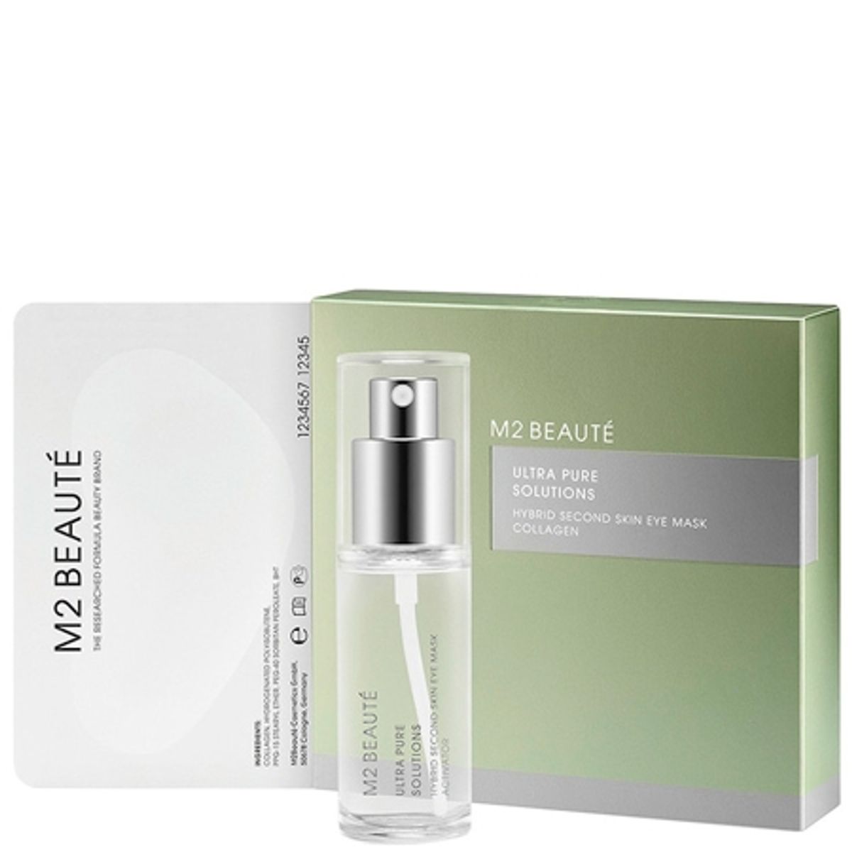 M2 Beauté Hybrid Second Skin Collagen Øjenmaske - 7 Par