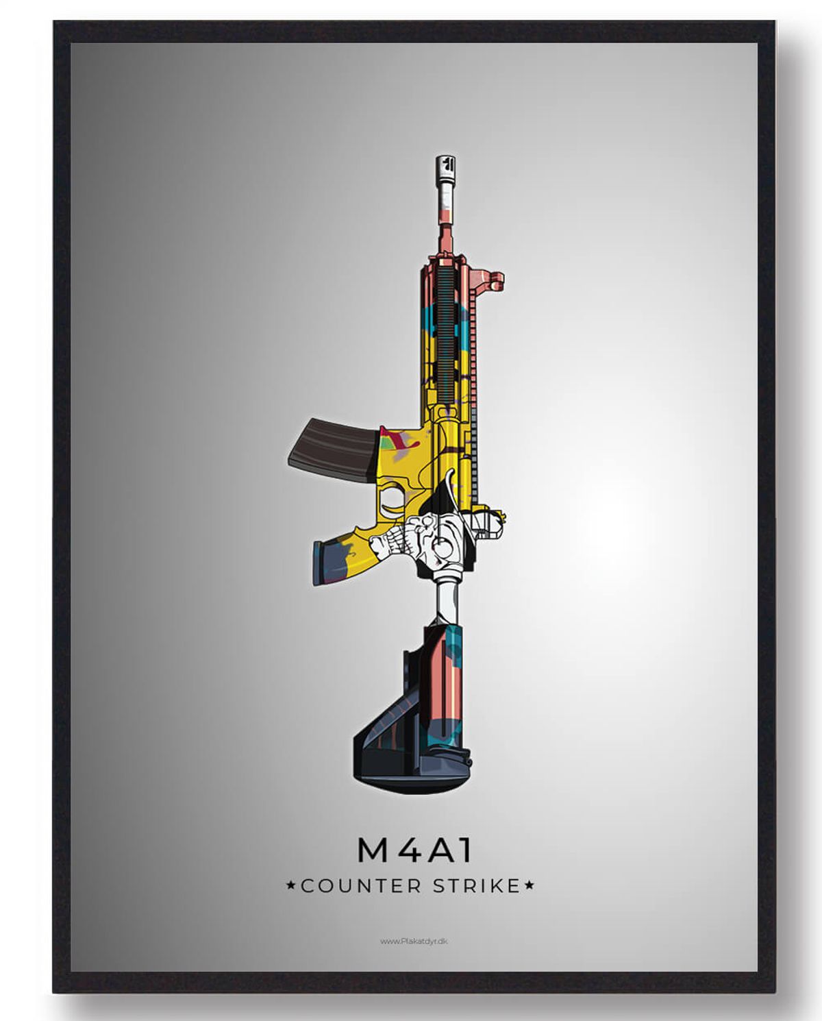 M4A1 - CS gamerplakater (Størrelse: S - 21x29,7cm (A4))