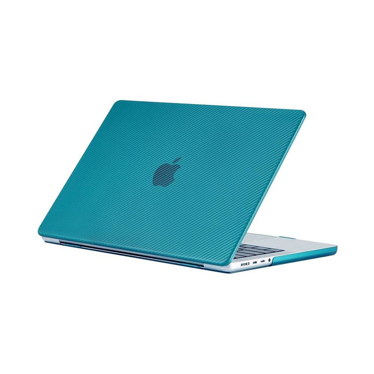 MacBook Air 13 (2020/2019/2018) - Hard cover front + Bagcover - Carbon design - Lysegrøn