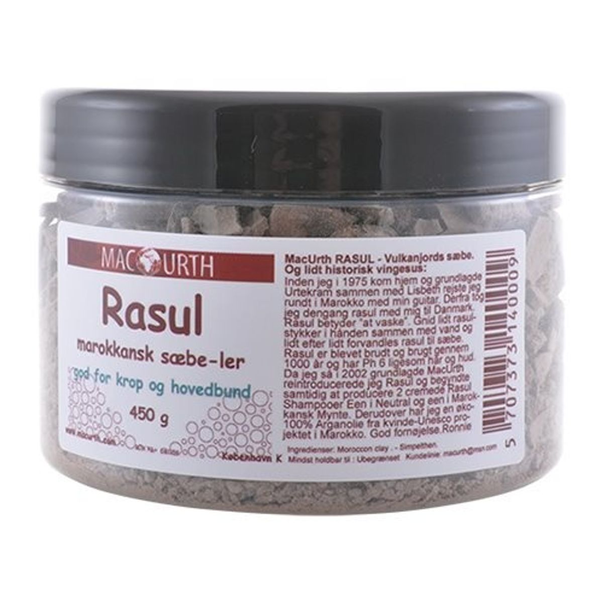 MacUrth Rasul mineralsæbe, 450 g.