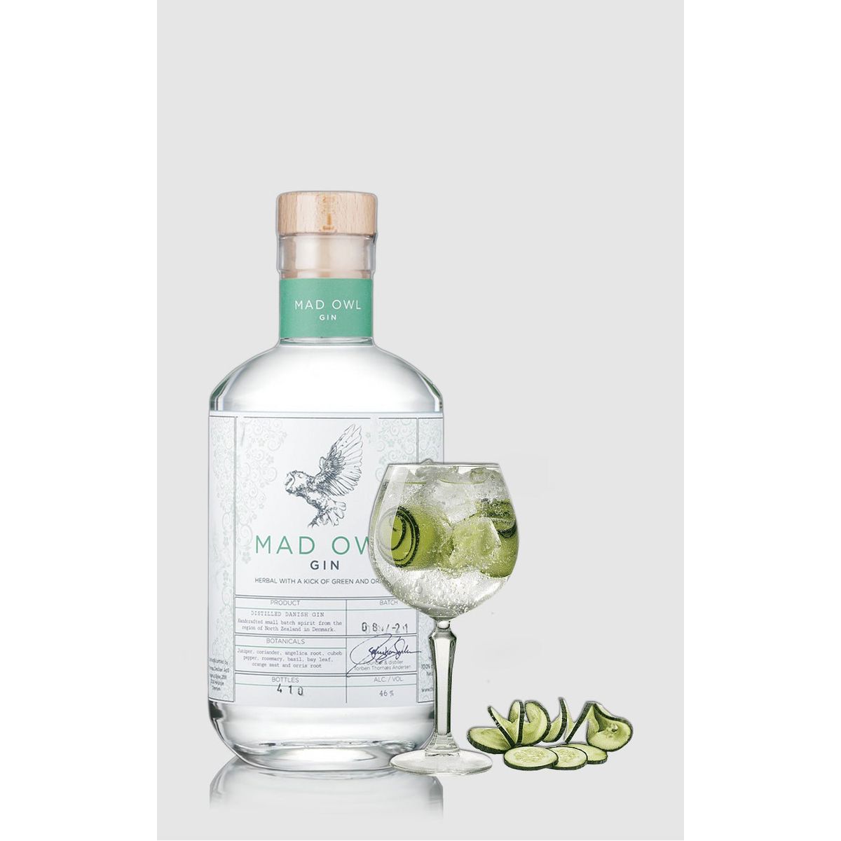 Mad Owl Gin Herbal, 46% alkohol