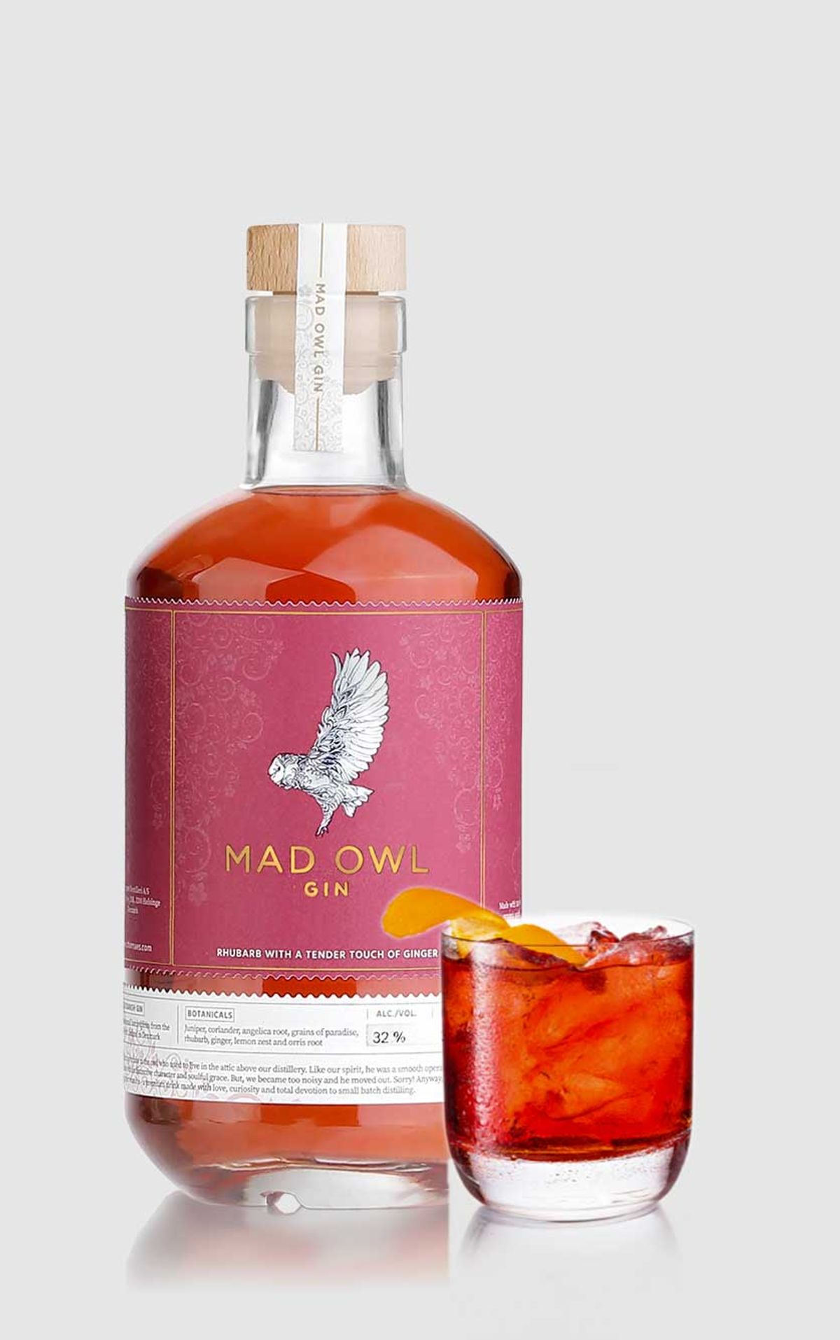 Mad Owl Gin Rabarber & Ingefær