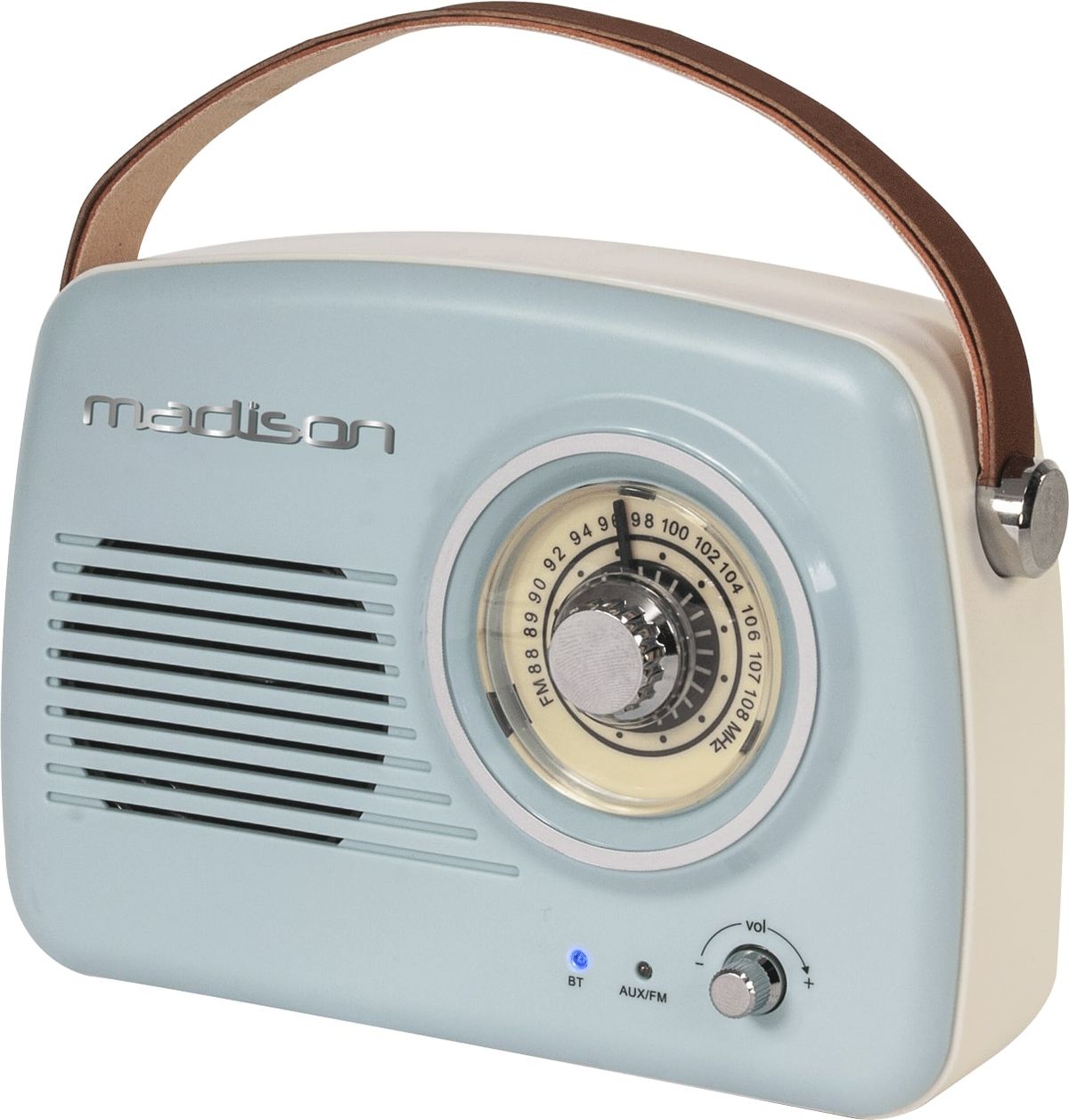 Madison Retro Radio m. Bluetooth (Lyseblå)