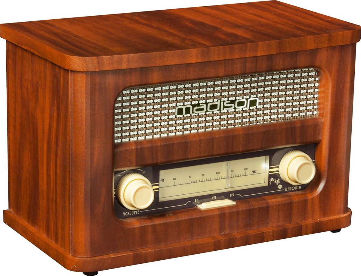 Madison Vintage Radio m. Bluetooth og FM (Træ)