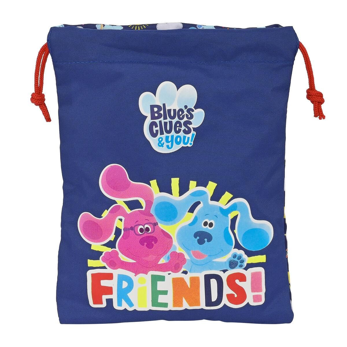 Madkasse med tilbehør Blue's Clues 20 x 25 cm sæk (sack) Marineblå