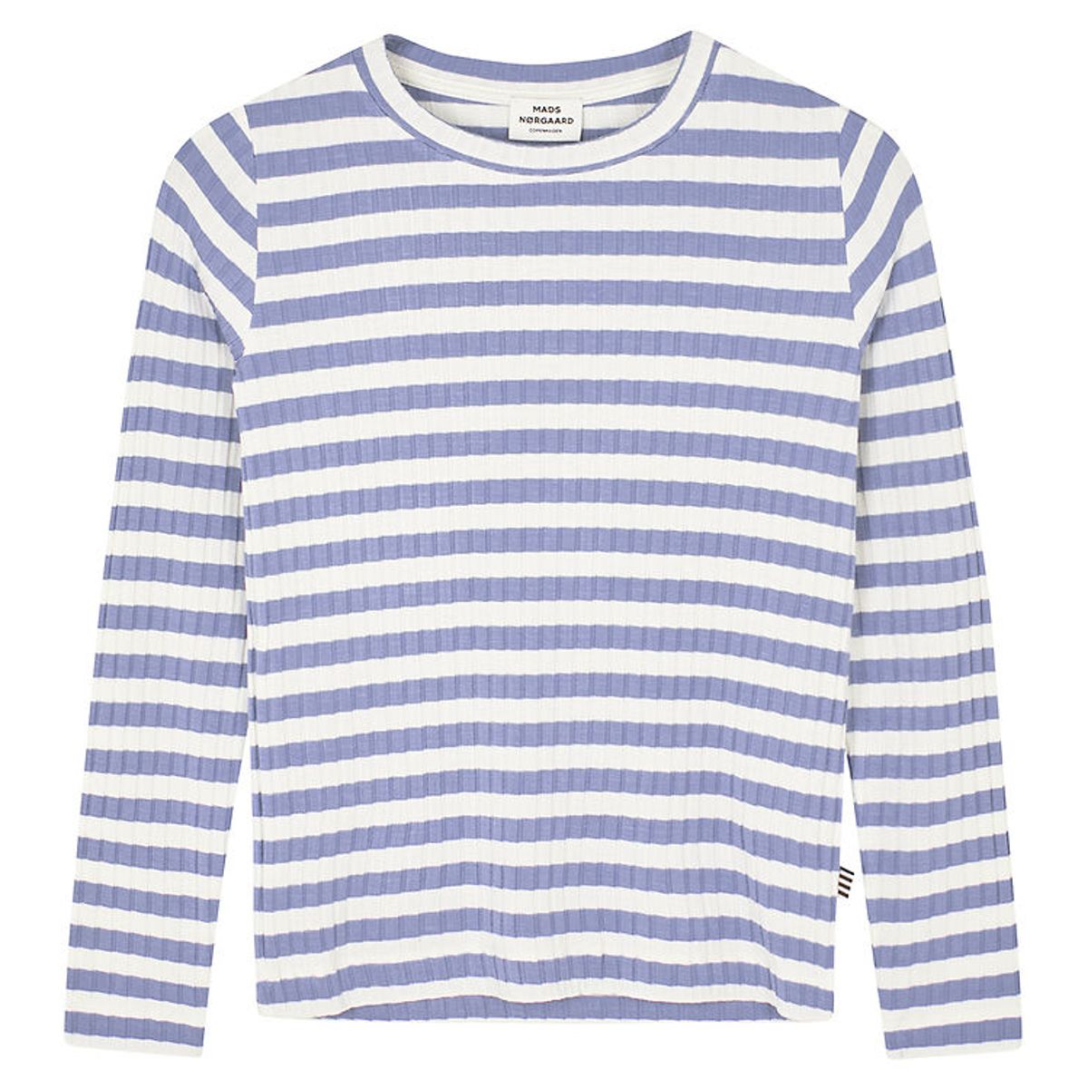 Mads Nørgaard Bluse - Rib - Talika - Forever Blue/Vanilla Ice