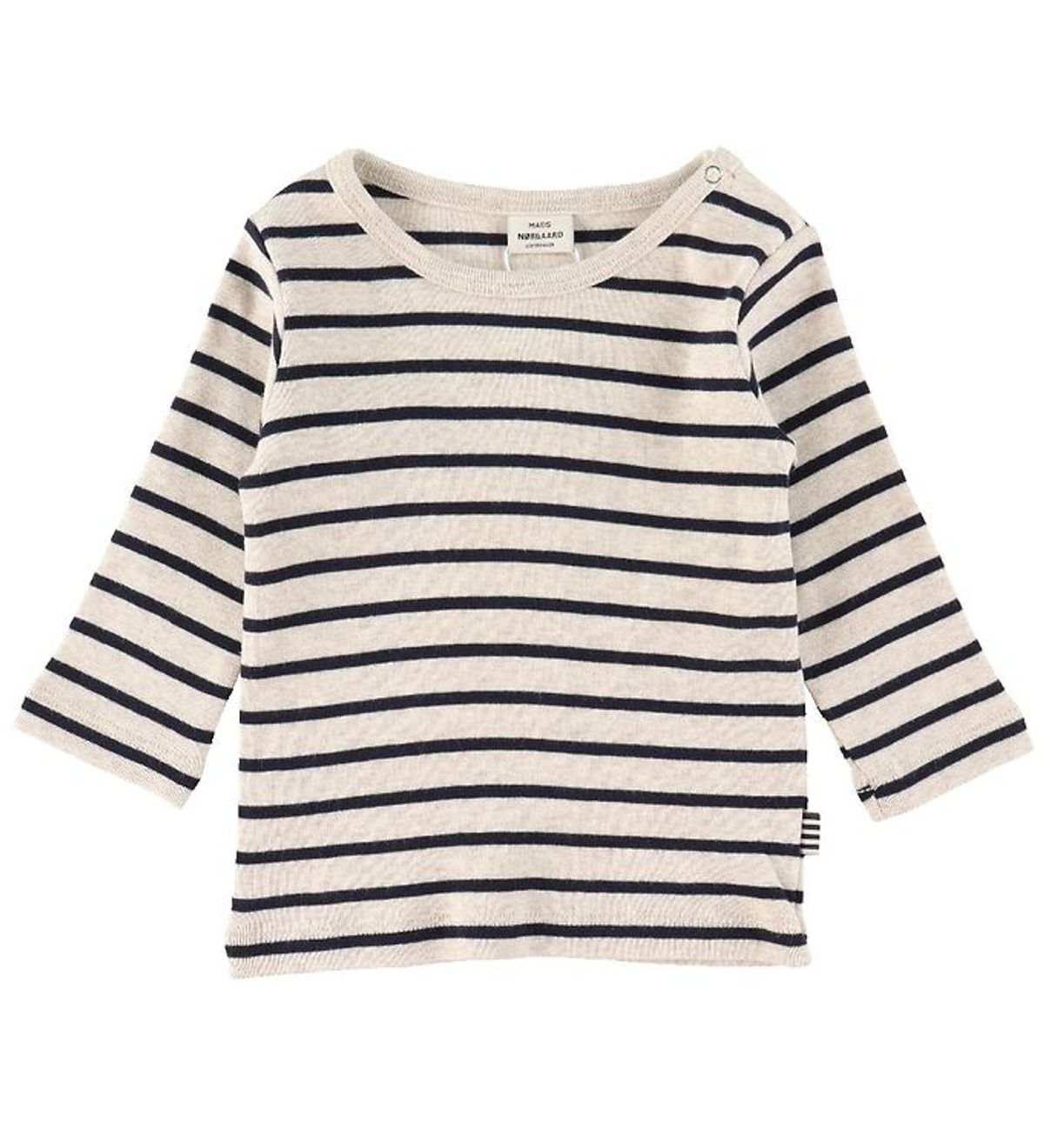 Mads Nørgaard Bluse - Tobinino - Navy/Nature Melange