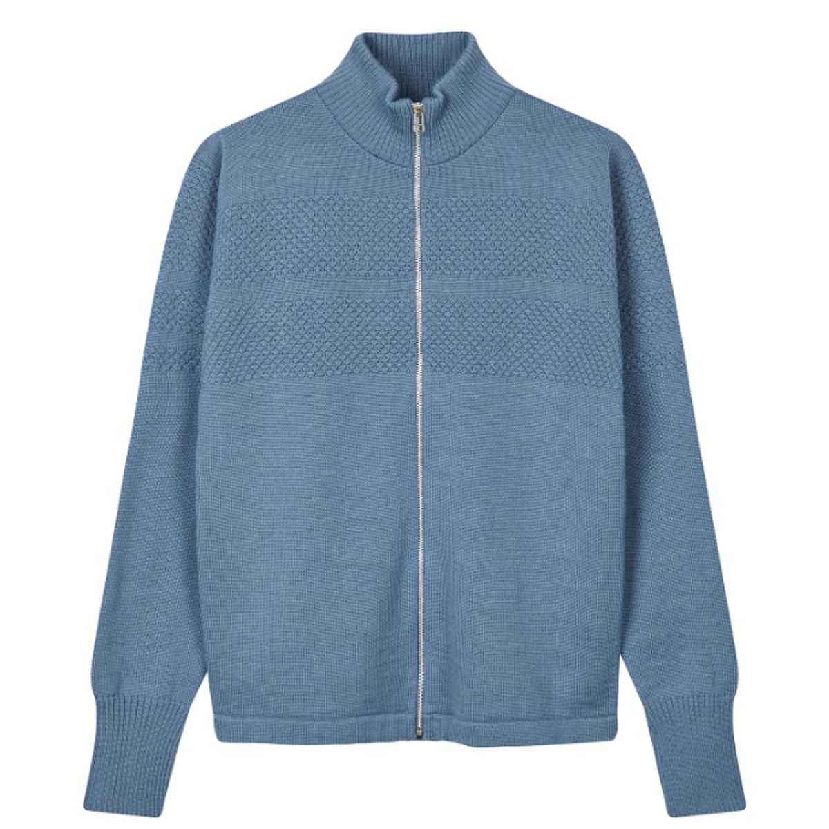 Mads Nørgaard Cardigan Klemens Zip 200860 Slate