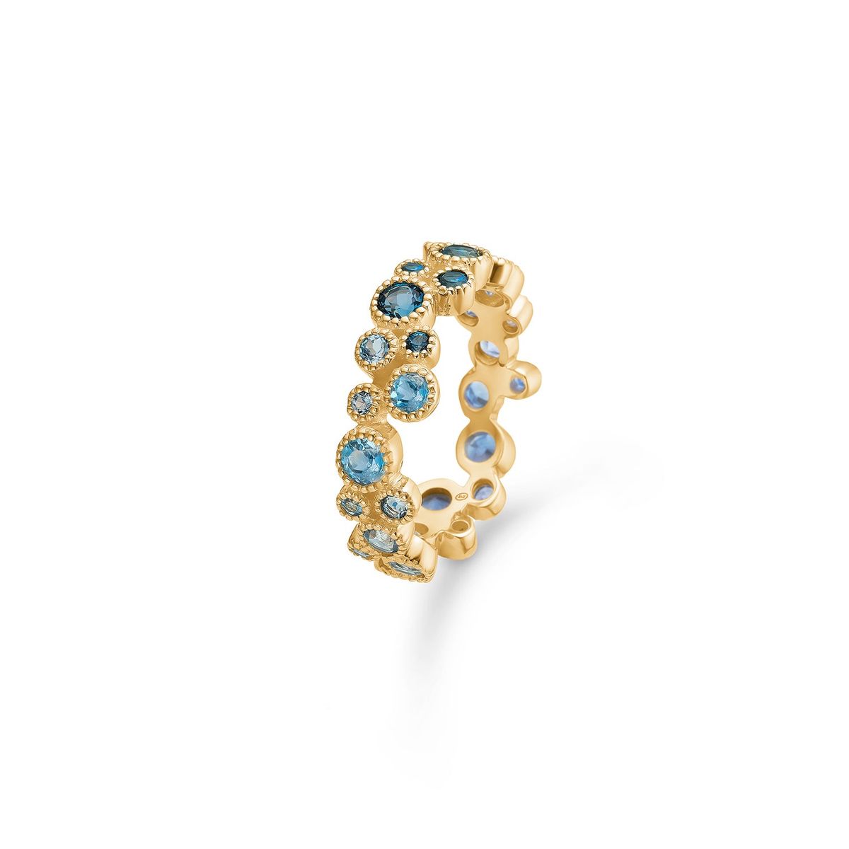 Mads.Z - Luxury Rainbow Blue ring 14 kt. guld