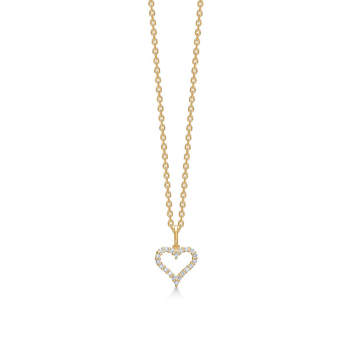 Mads Z Tender Heart 14 kt. guld vedhæng med brillanter 0,12 ct. W.SI