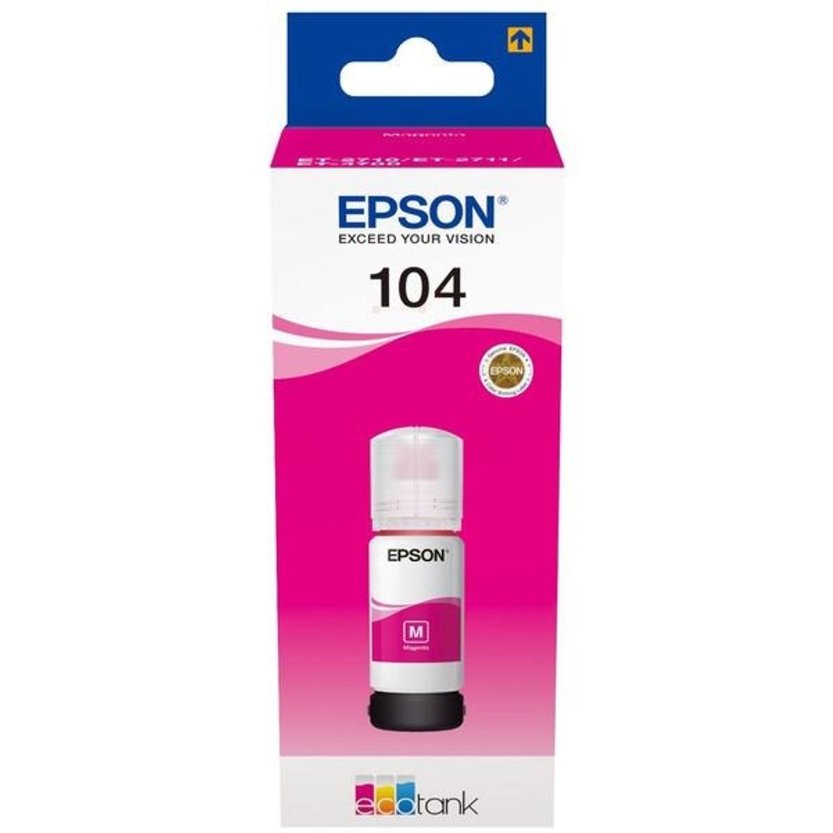 Magenta blæk - Epson 104 - 65 ml.