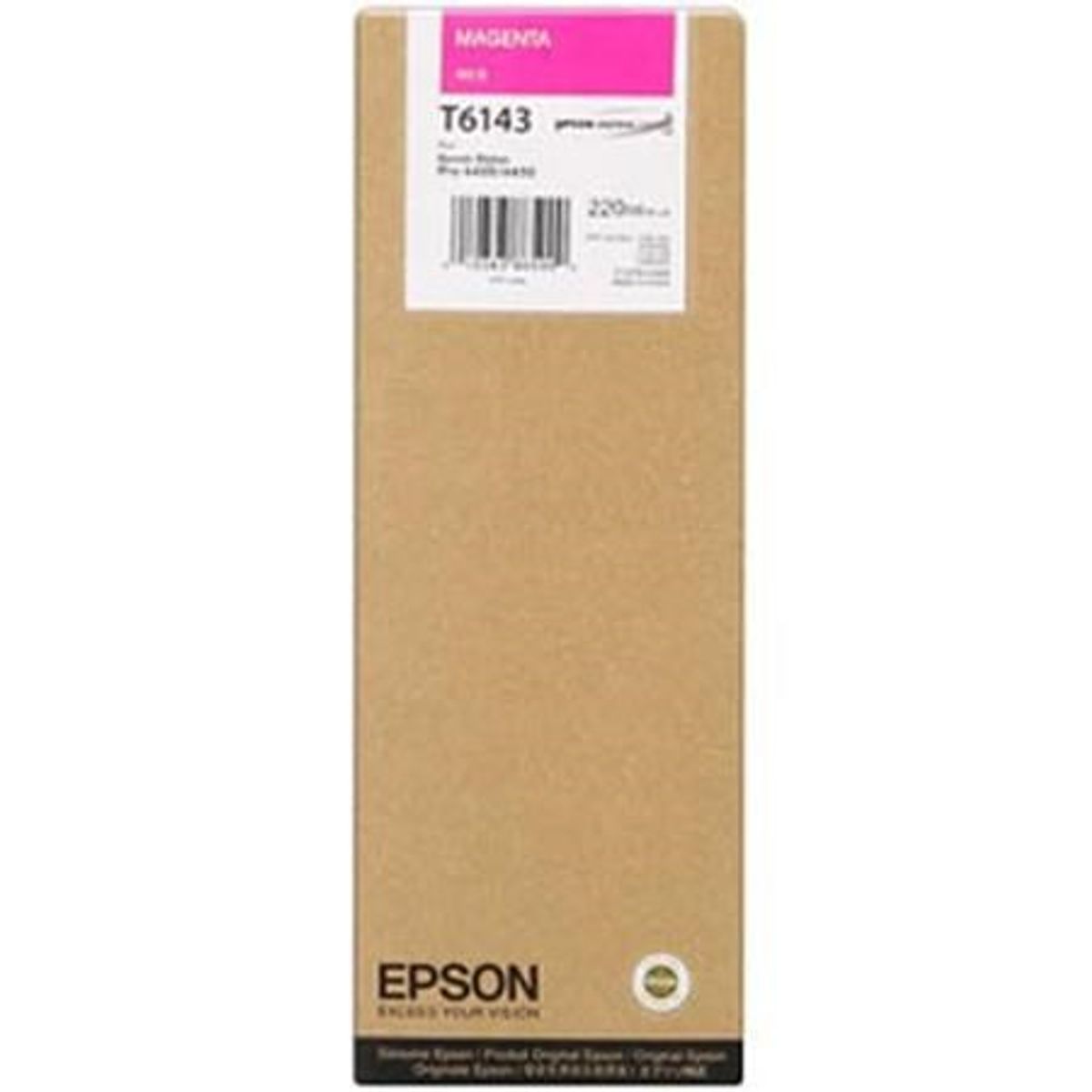 Magenta blækpatron - Epson T6143 - 220ml -