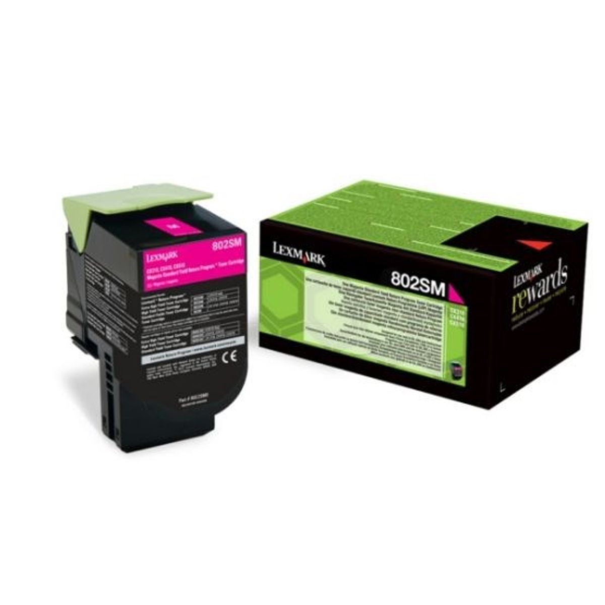 Magenta lasertoner - Lexmark 802SM - 2.000 sider