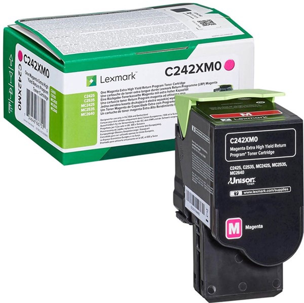 Magenta lasertoner - Lexmark C242XM0 - 3.500 sider