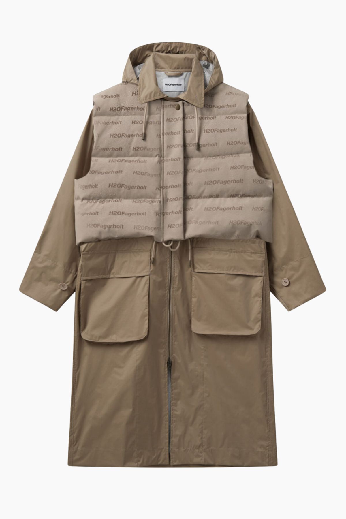 Magic Rain Jacket - Creamy Grey - H2O Fagerholt - Beige L