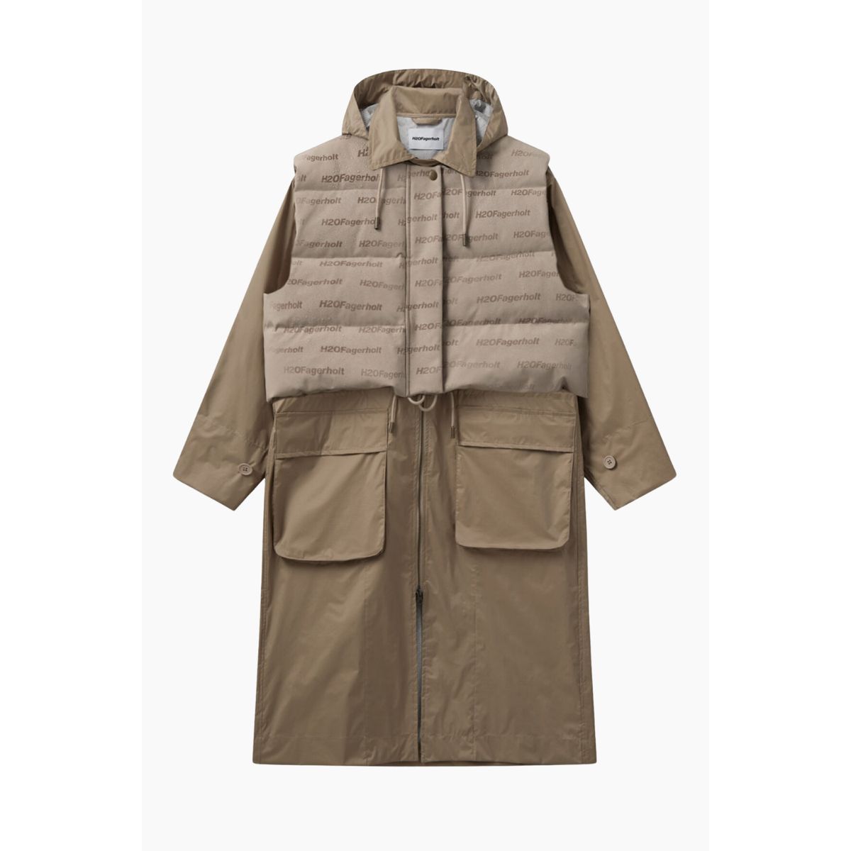 Magic Rain Jacket - Creamy Grey - H2O Fagerholt - Beige XXS