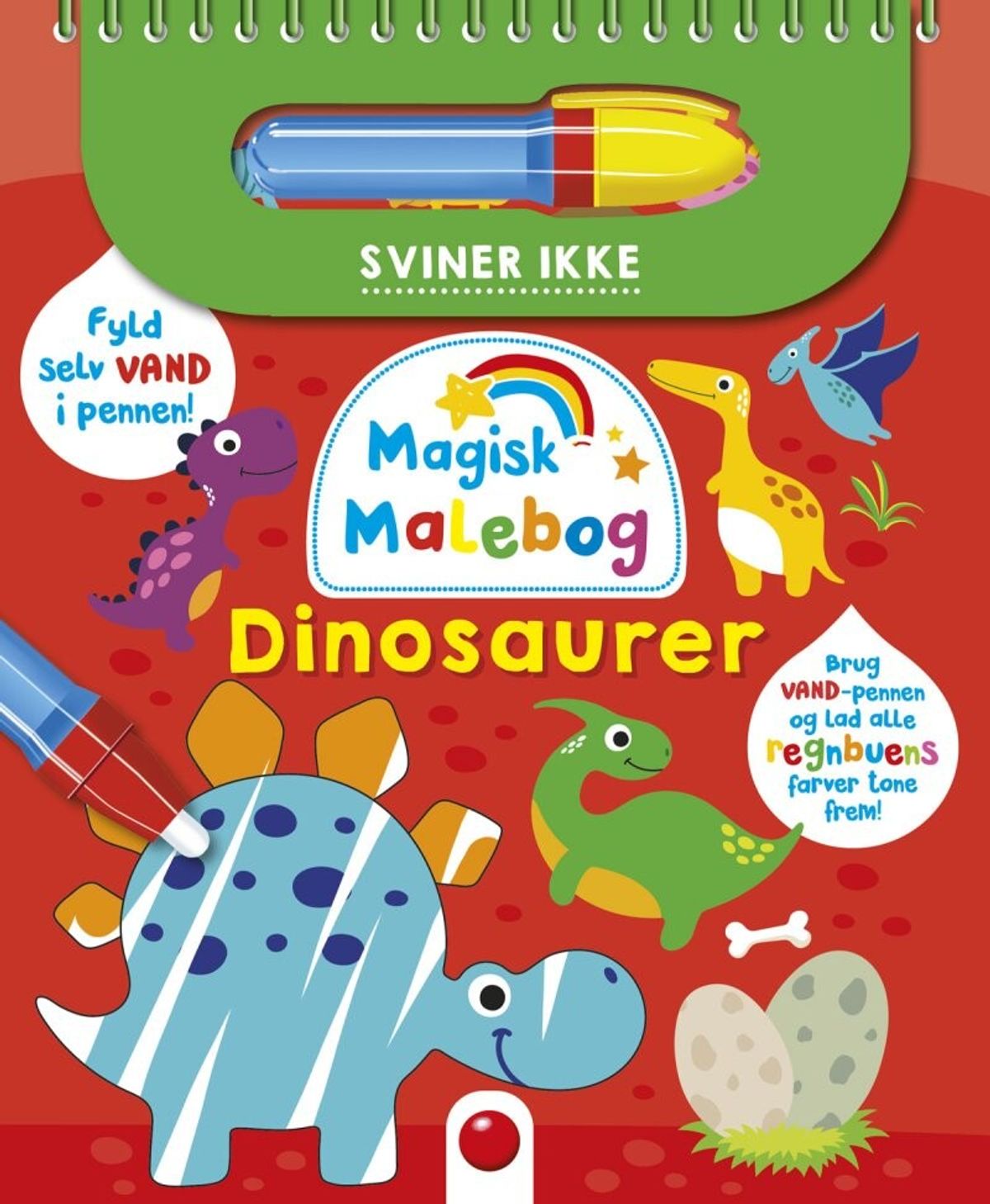 Magisk Malebog - Dinosaurer - Mal Med Vand - Diverse - Bog