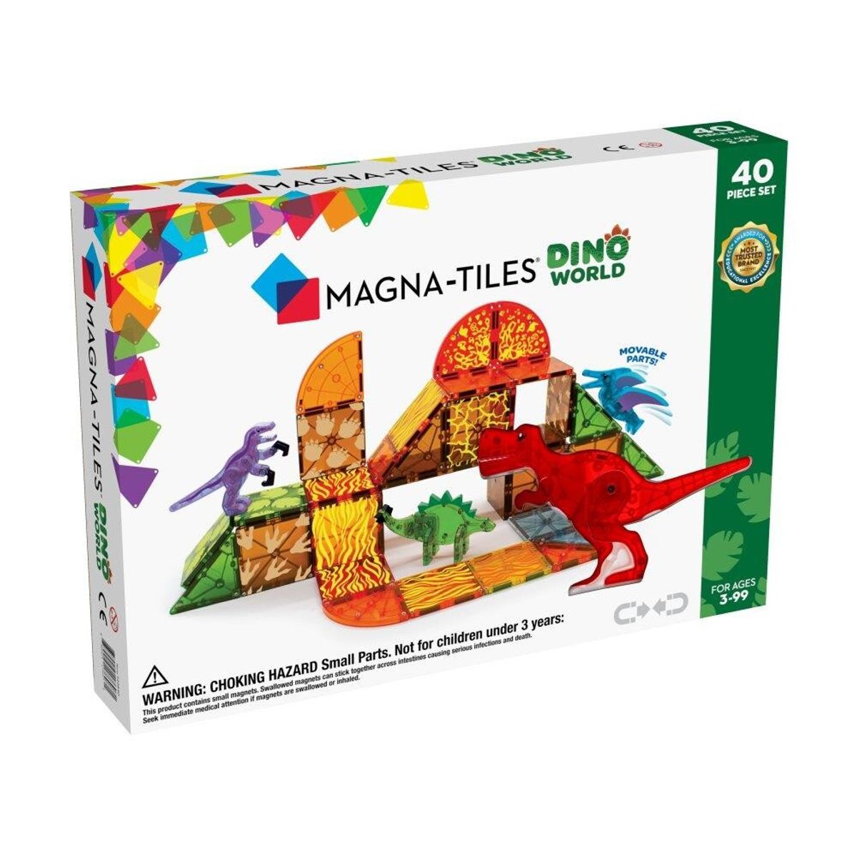 Magna-Tiles - Dino World - 40 dele