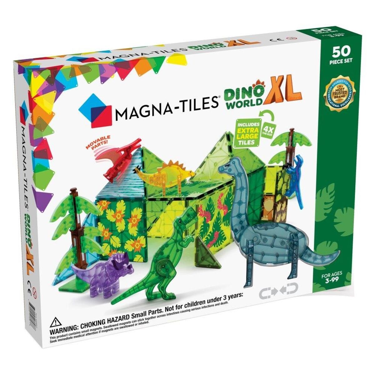 Magna-Tiles - Dino World XL - 50 dele