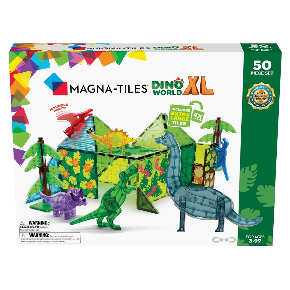 Magna Tiles Dino World XL sæt 50 stk