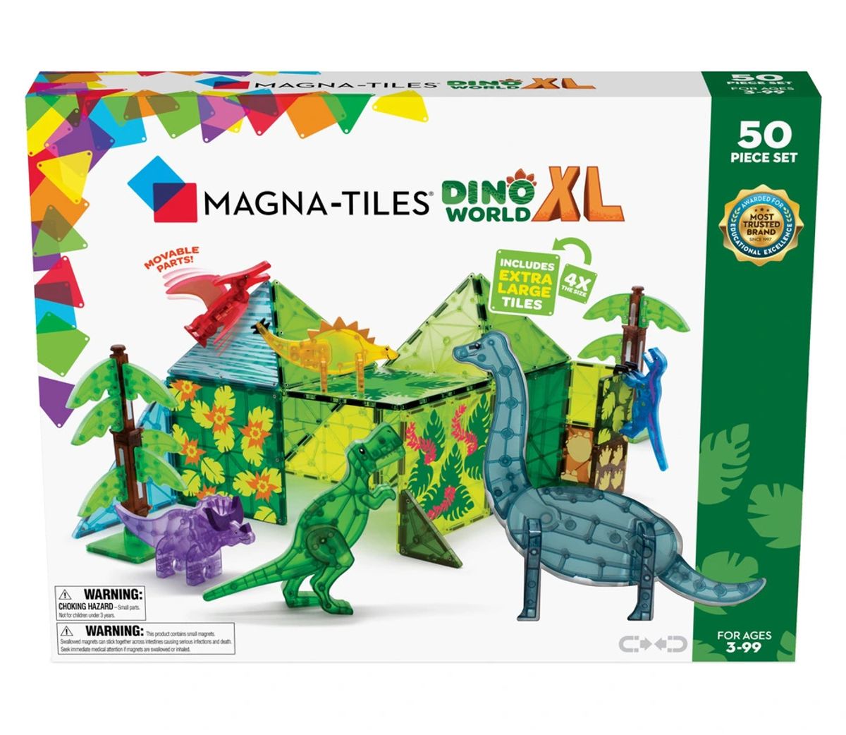 Magna Tiles Dino World XL sæt 50 stk