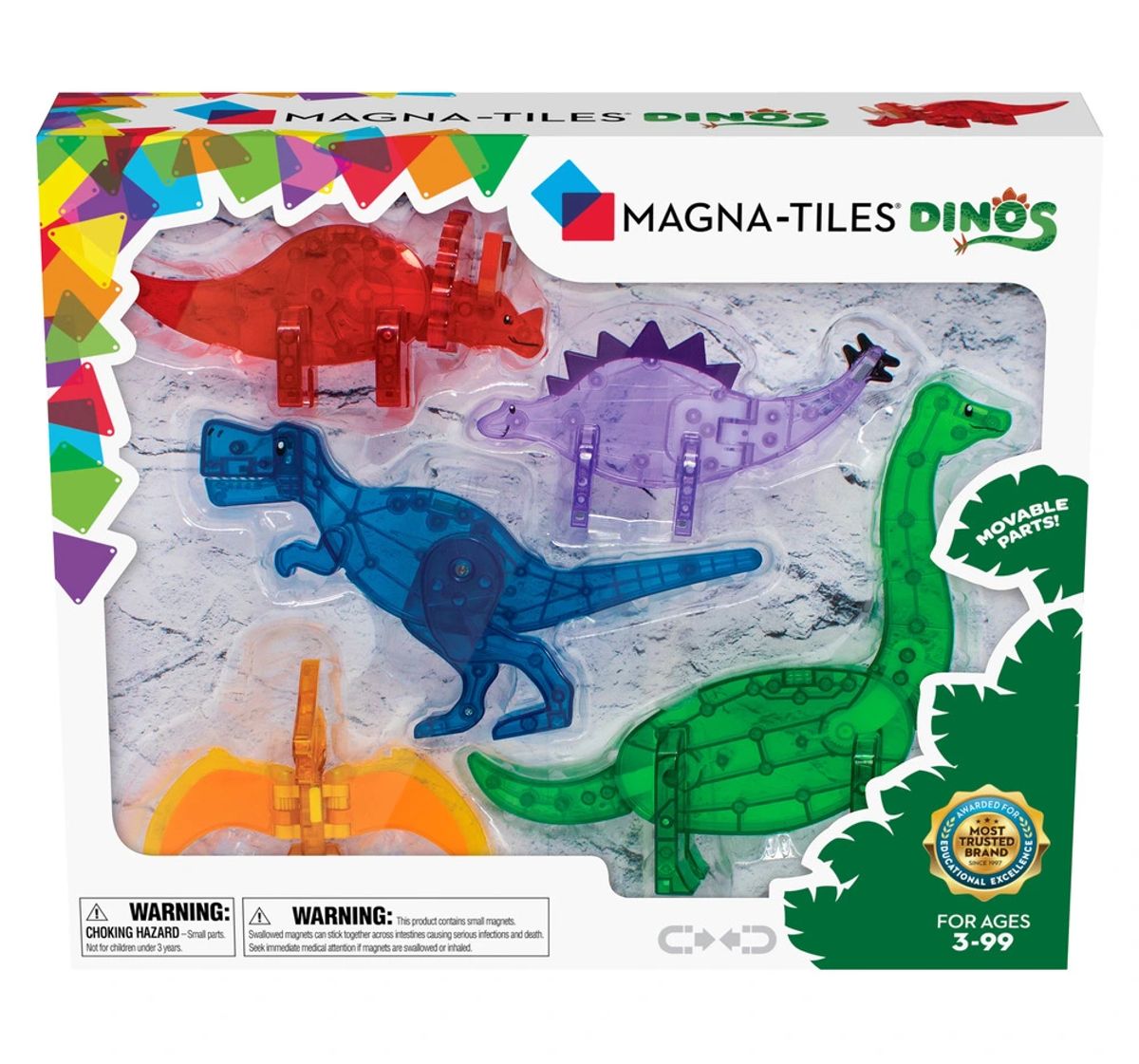 Magna-Tiles Dinos sæt 5 stk