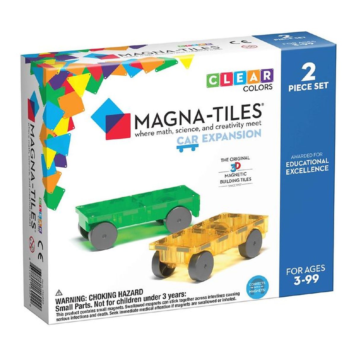 Magna-Tiles Magnet-udvidelsessæt - 2 Dele - Bil