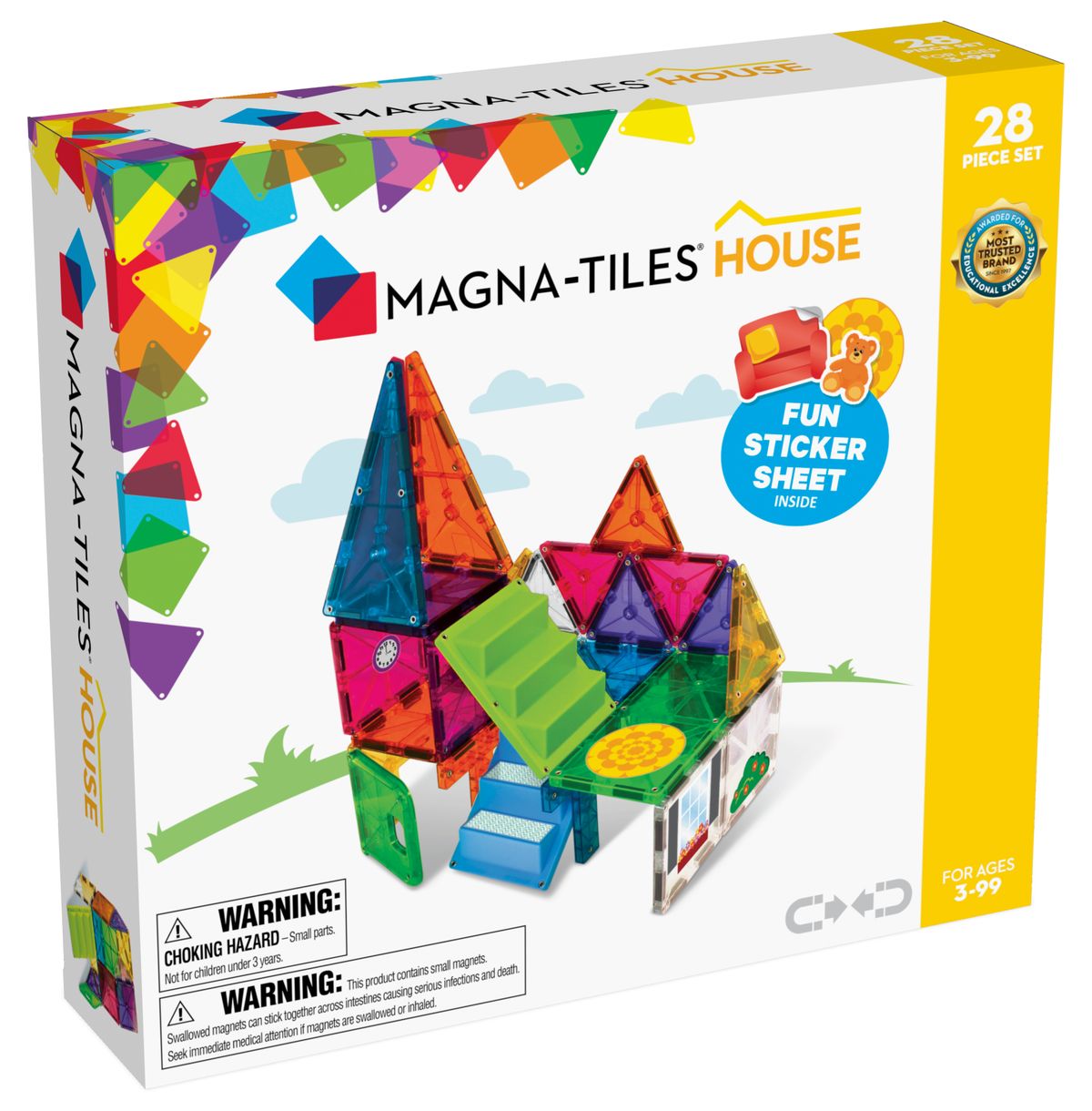 Magna-Tiles Magnetisk Legetøj - Hus - 28 Dele