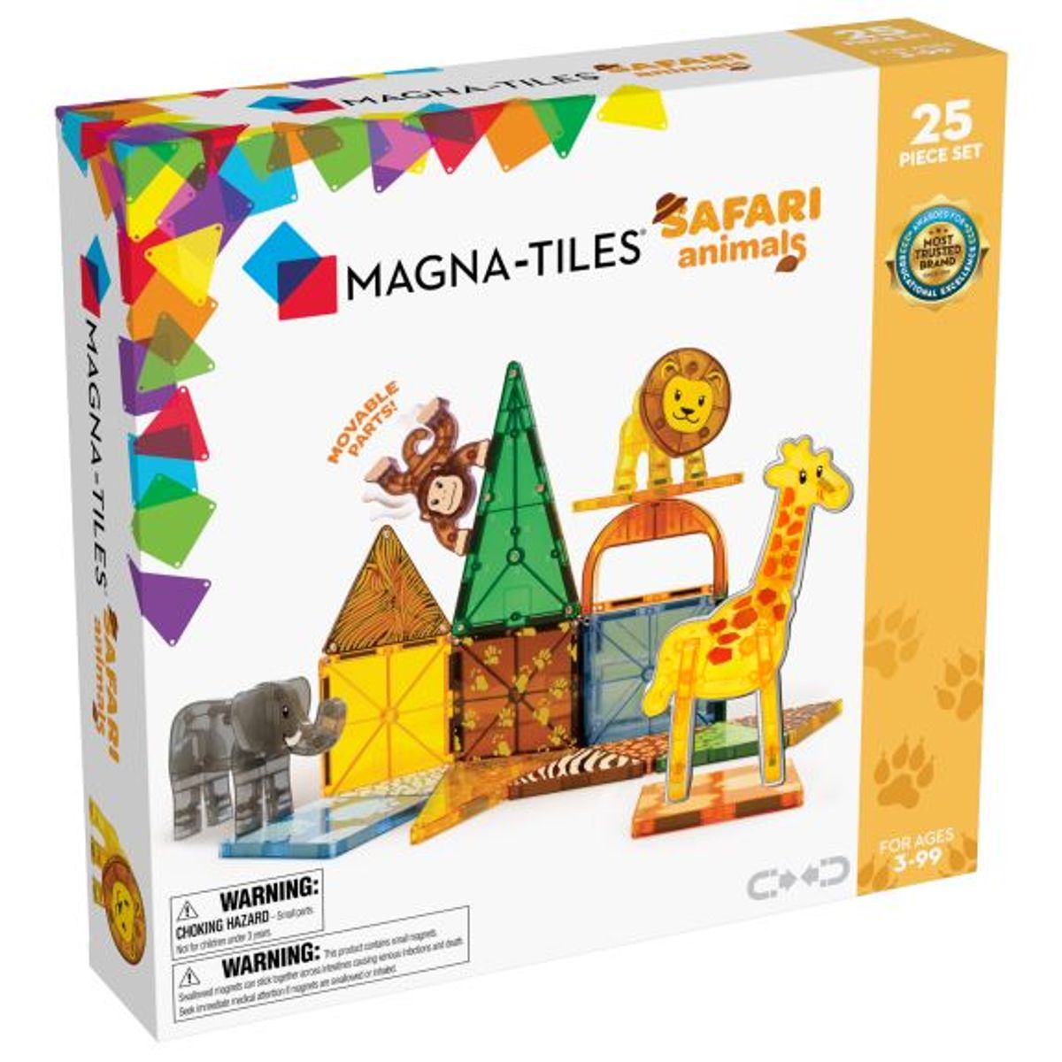 Magna-Tiles Magnetisk Legetøj - Safari Dyr - 25 dele