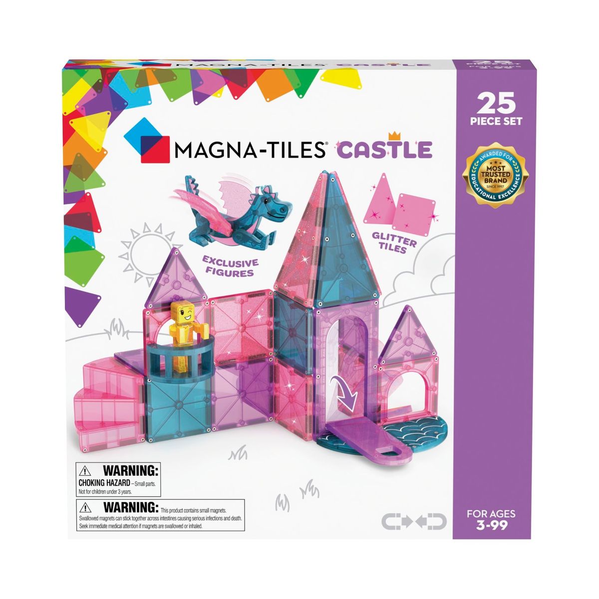 Magna-Tiles Magnetisk Legetøj - Slot med 25 dele