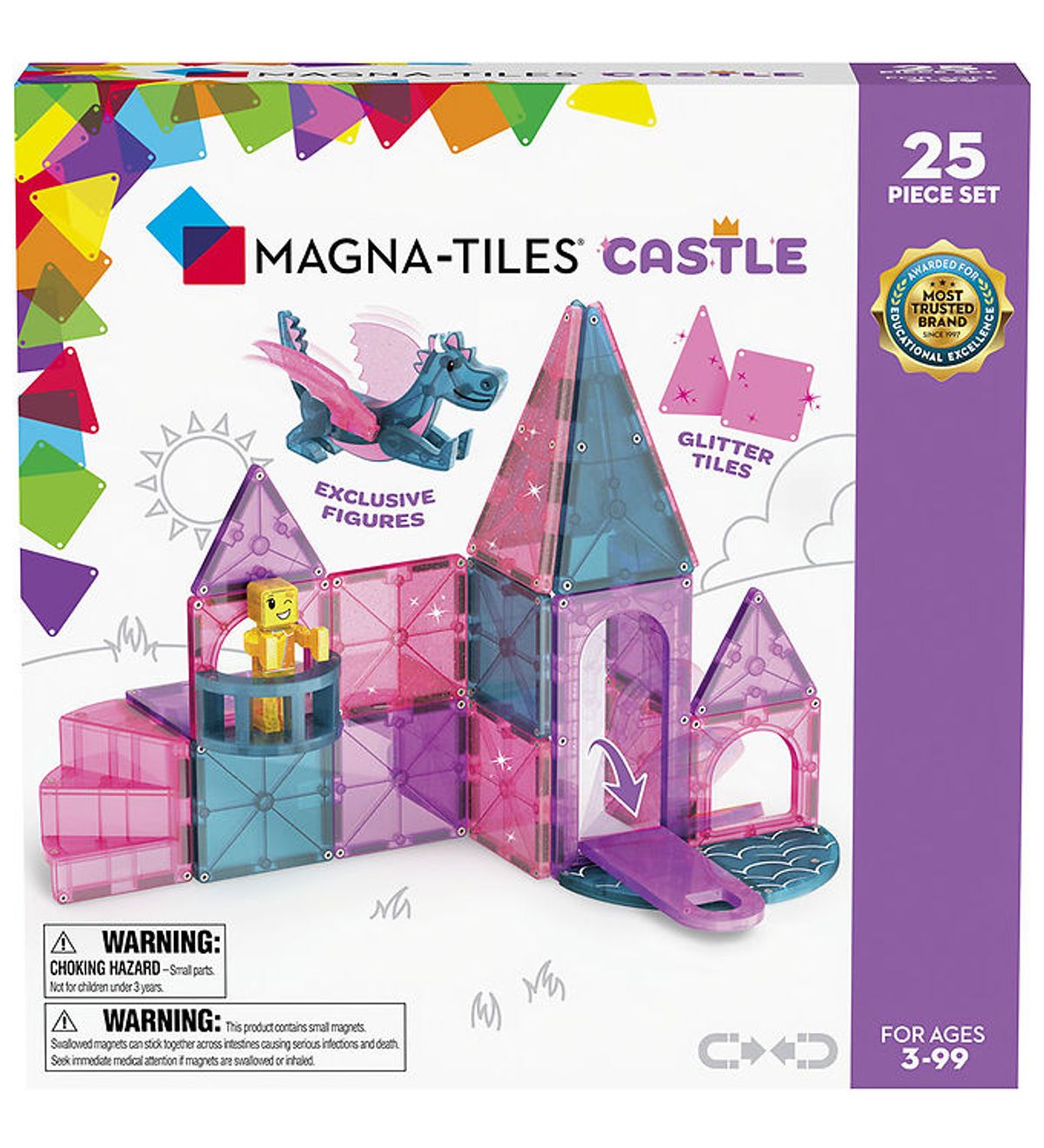 Magna-Tiles Magnetsæt - 25 Dele - Castle