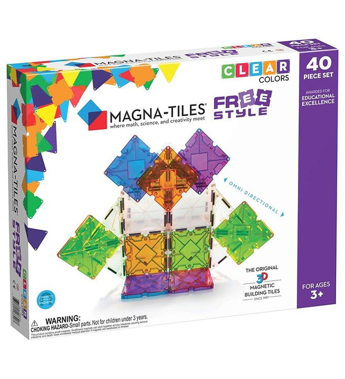 Magna-Tiles Magnetsæt - 40 Dele - FreeStyle