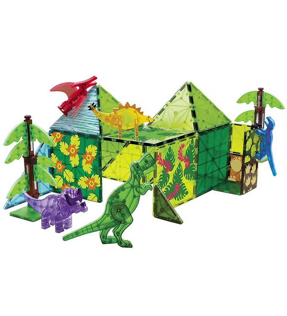 Magna-Tiles Magnetsæt - 50 Dele - Dino World XL