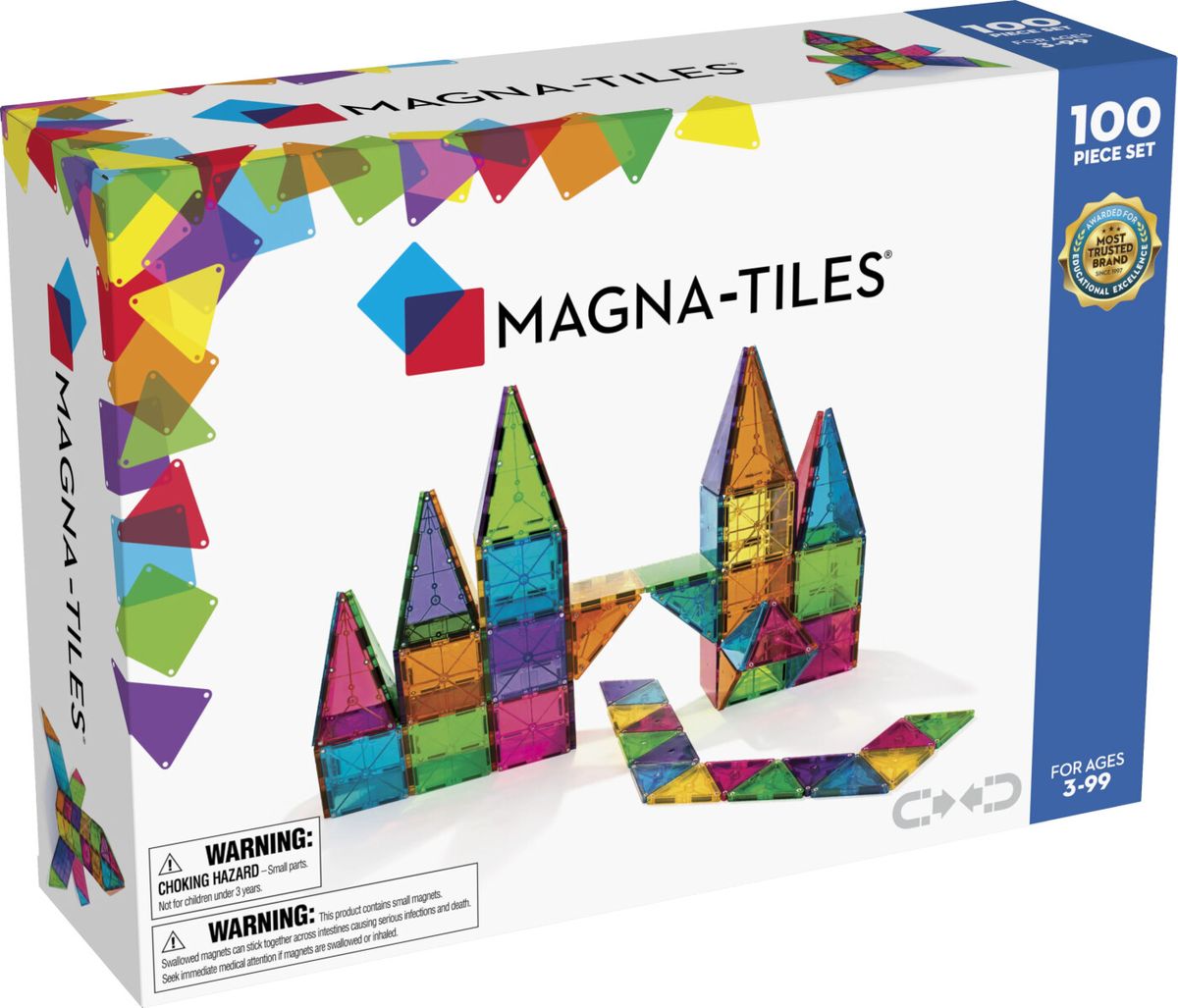 Magna-tiles - Magnetsæt - Clear - 100 Dele