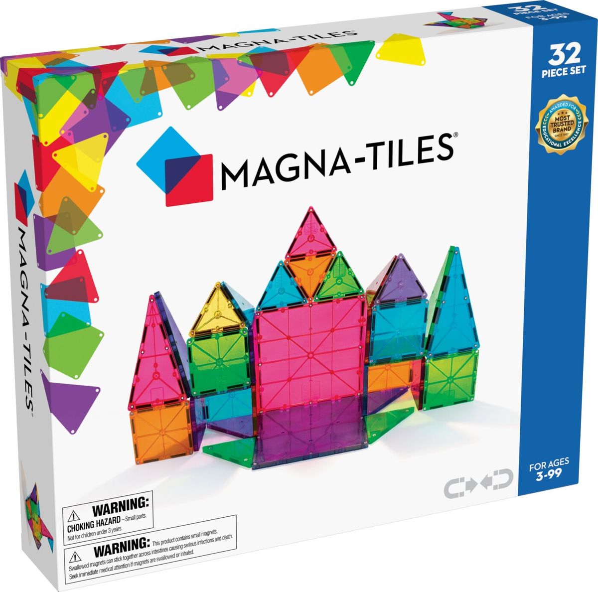 Magna-tiles - Magnetsæt - Klar - 32 Dele