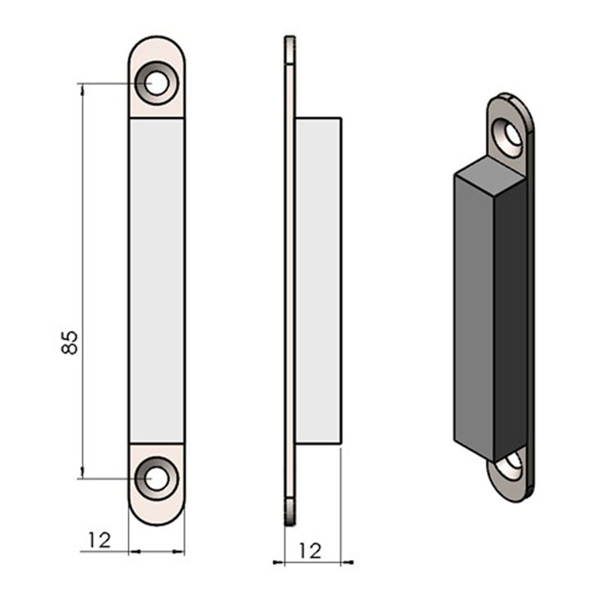 Magnet til låge 12mm TermaTech flere modeller