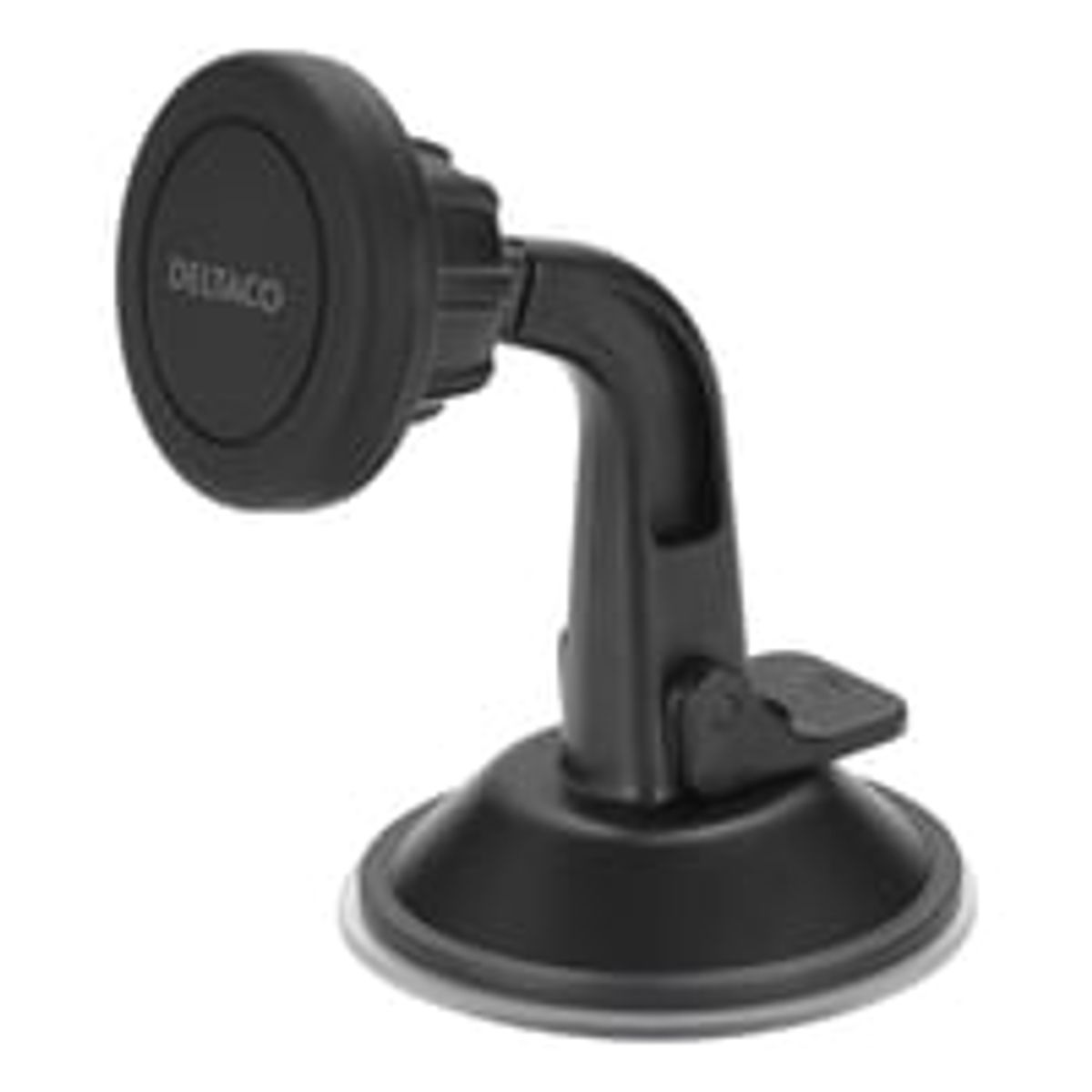 Magnetic car holder, suction mount, for mobile phone, black