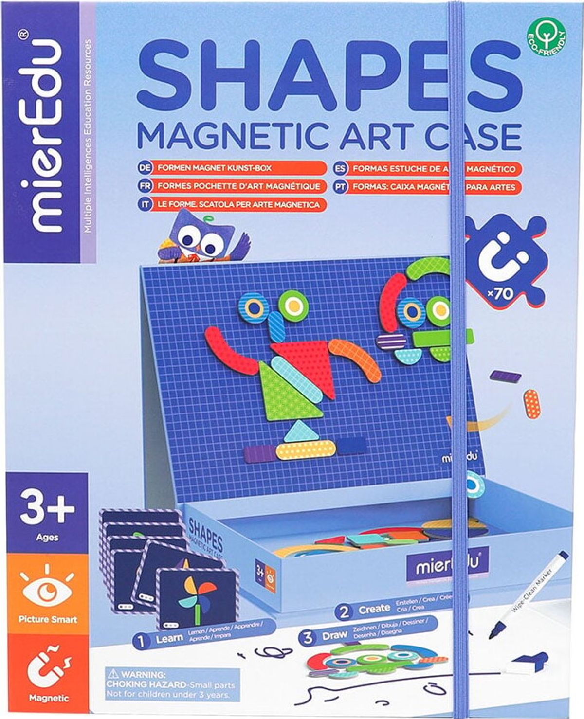 Magnetisk Legetøj - Kunst Box - Form Og Figur - Mieredu