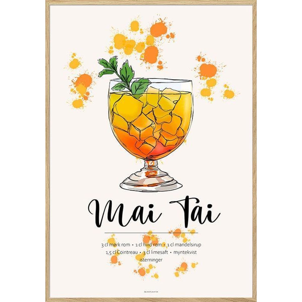 Mai Tai opskrift plakat