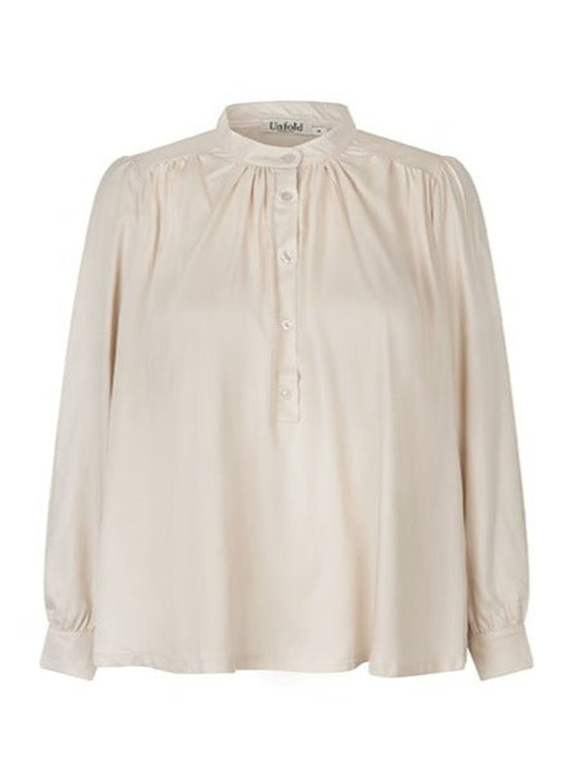 Maisy bluse i cremefarvet twill viscose - S/40-42