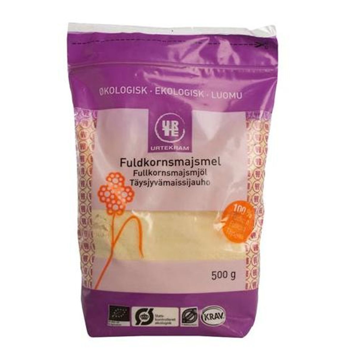 Majsmel fuldkorn Ø, 500g.