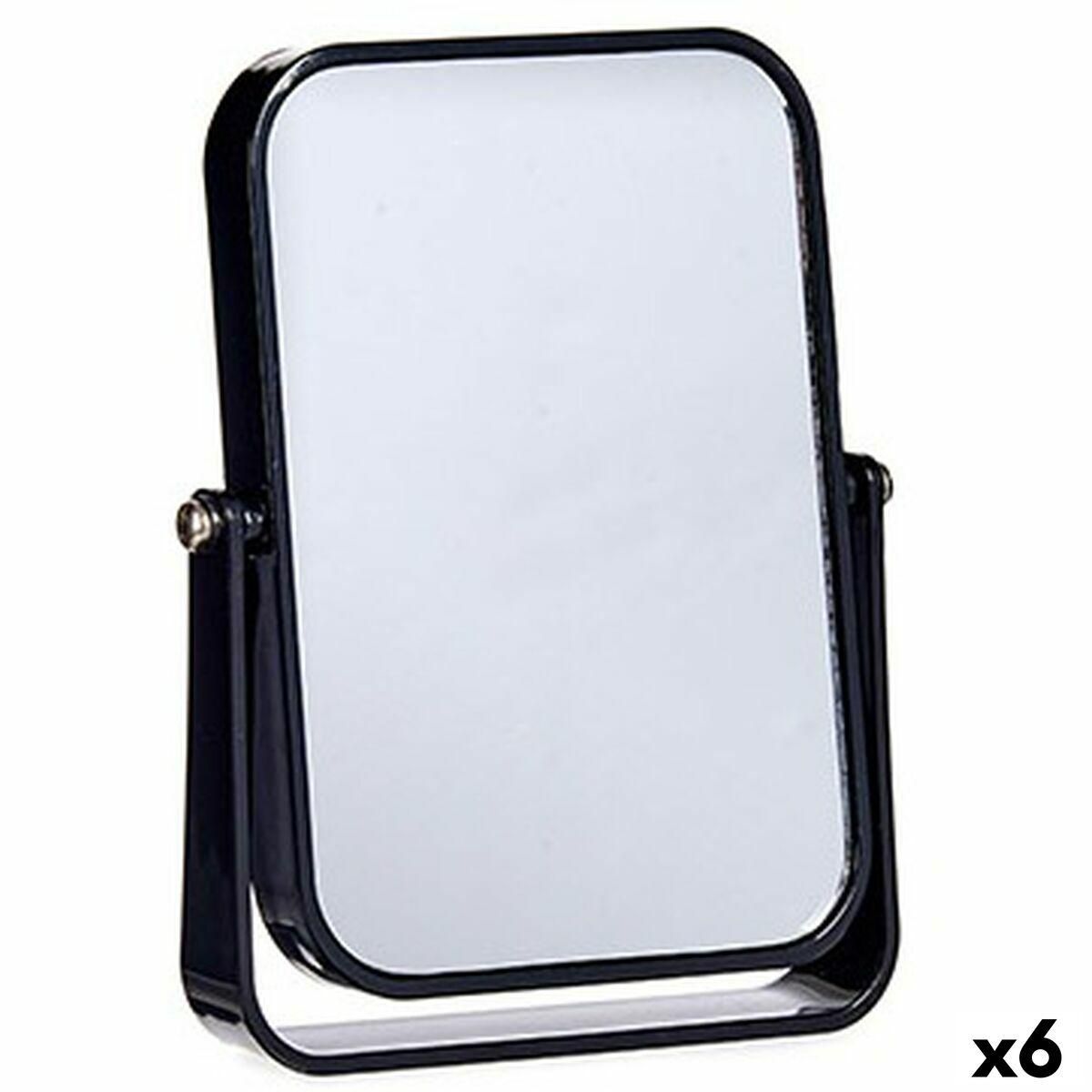 Makeup-Spejl Sort Krystal Plastik 2,5 x 19,5 x 16 cm (6 enheder)