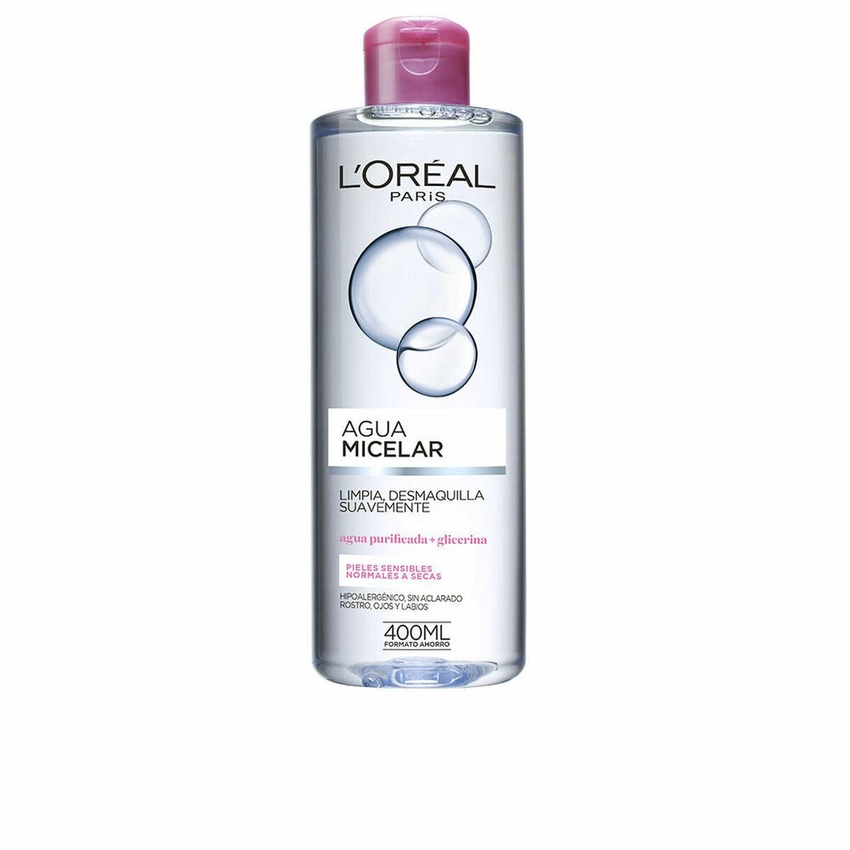 Makeupfjerner micellar vand L'Oreal Make Up Agua Micelar Suave Følsom hud 400 ml