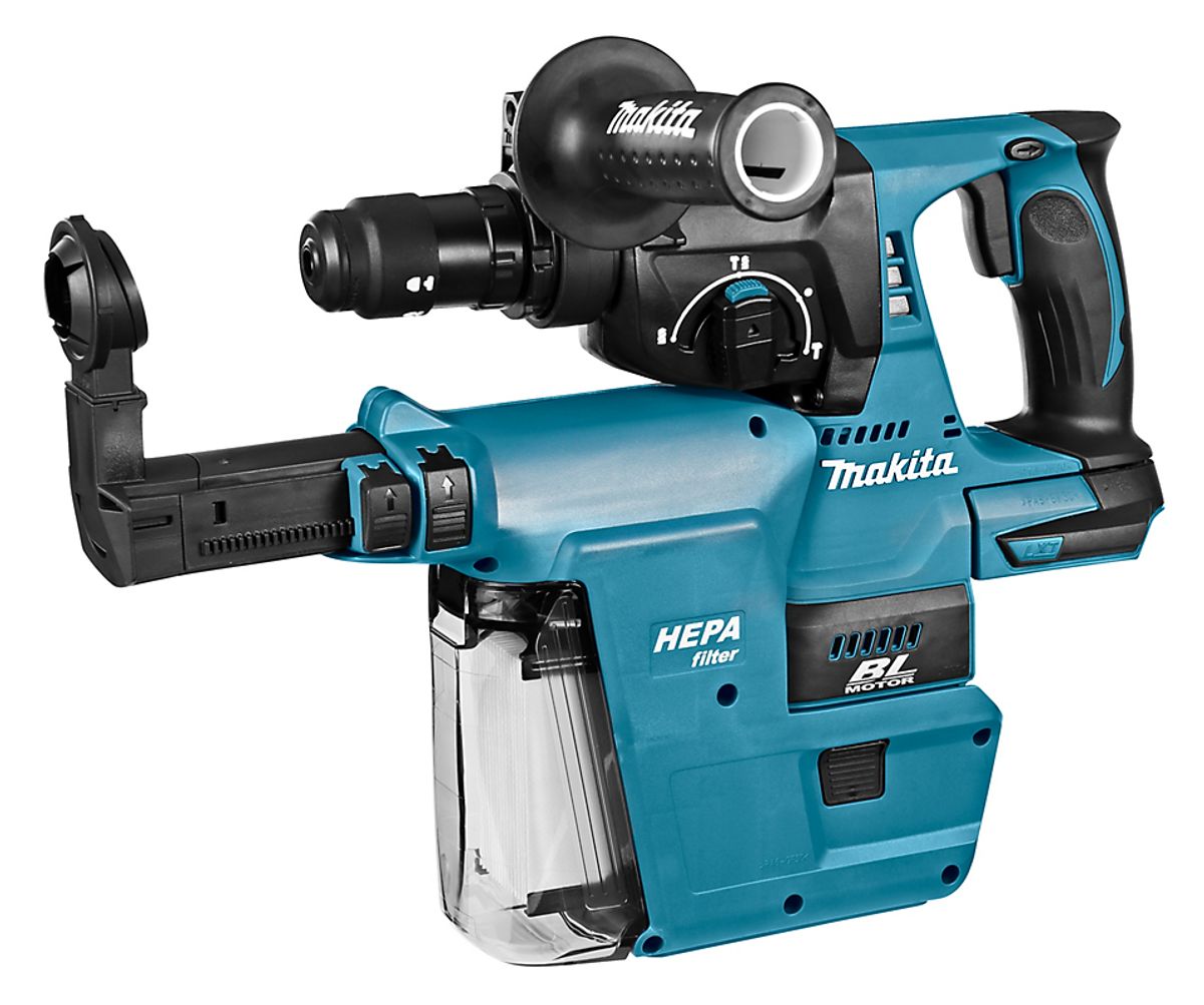 Makita bore mejsel-hammer 18V DHR243ZJW - SDS - MAKPAC kuffert, uden batterier og lader